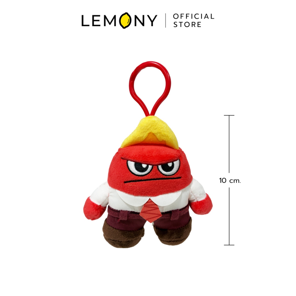 LEMONY พวงกุญแจตุ๊กตา Anger ซีรีส์ Flaming ขนาด 10 ซม. Disney Inside Out Collection