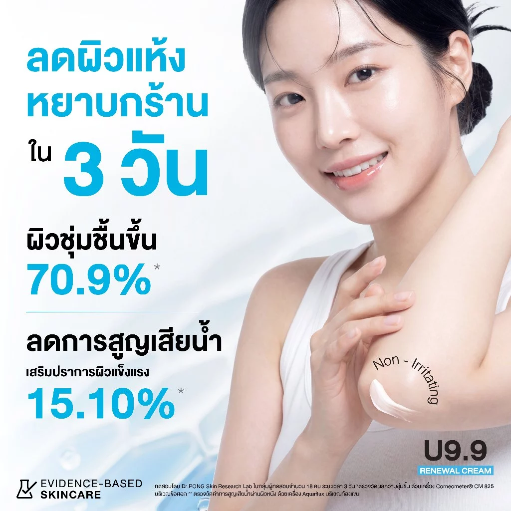 Dr.PONG U9.9 RENEWAL CREAM 50g  ครีมแก้ผิวแห้งลอก ขนคุด ศอกด้าน เข่าด้าน ผิวนุ่มชุ่มชื้น thumbnail 3