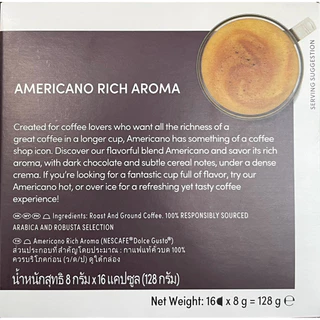 NESCAFE DOLCE GUSTO AMERICANO RICH AROMA กาแฟแคปซูล เนสกาแฟ โดลเช่ กุสโต้ EXP 01/27
