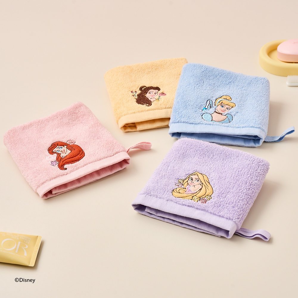 ( พร้อมส่ง ) Disney Princess Hand Towel 4P Set ชุดผ้าเช็ดมือเจ้าหญิง 4 ผืน