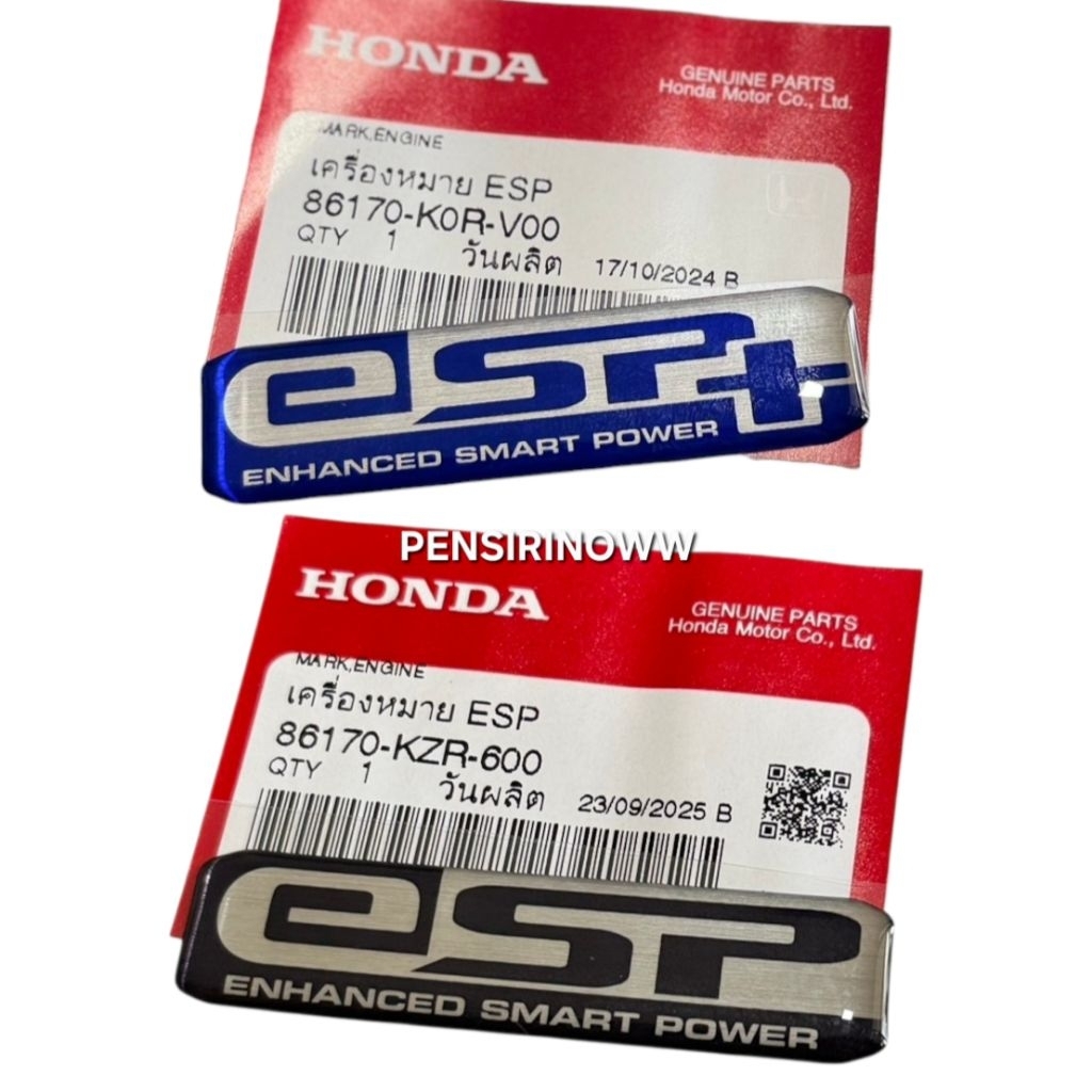 สติกเกอร์เครื่องหมาย ESP+ Honda สำหรับมอเตอร์ไซค์ ติดตั้งง่าย ทนทาน