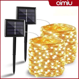 OIMIU ไฟโซล่าเซลล์ สายไฟหิ่งห้อย LED กันน้ํา 32/22/12/7เมตร สําหรับตกแต่งปาร์ตี้คริสต์มาส ปีใหม่
