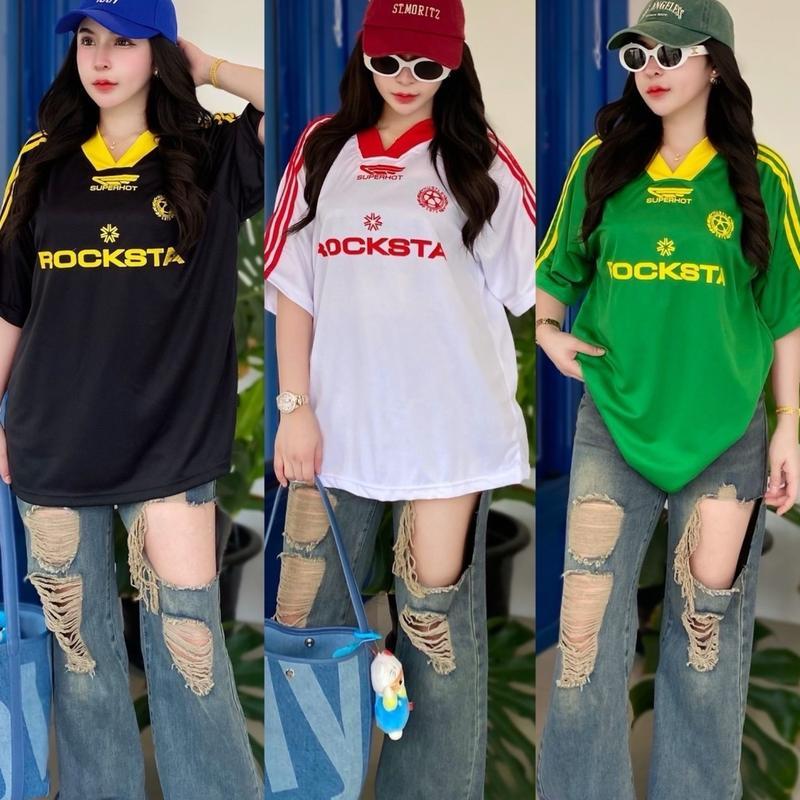เสื้อกีฬา Rocksta สุดฮิต สกรีนหน้าหลัง Sport ออกกาลังกาย มี 2 ไซส์