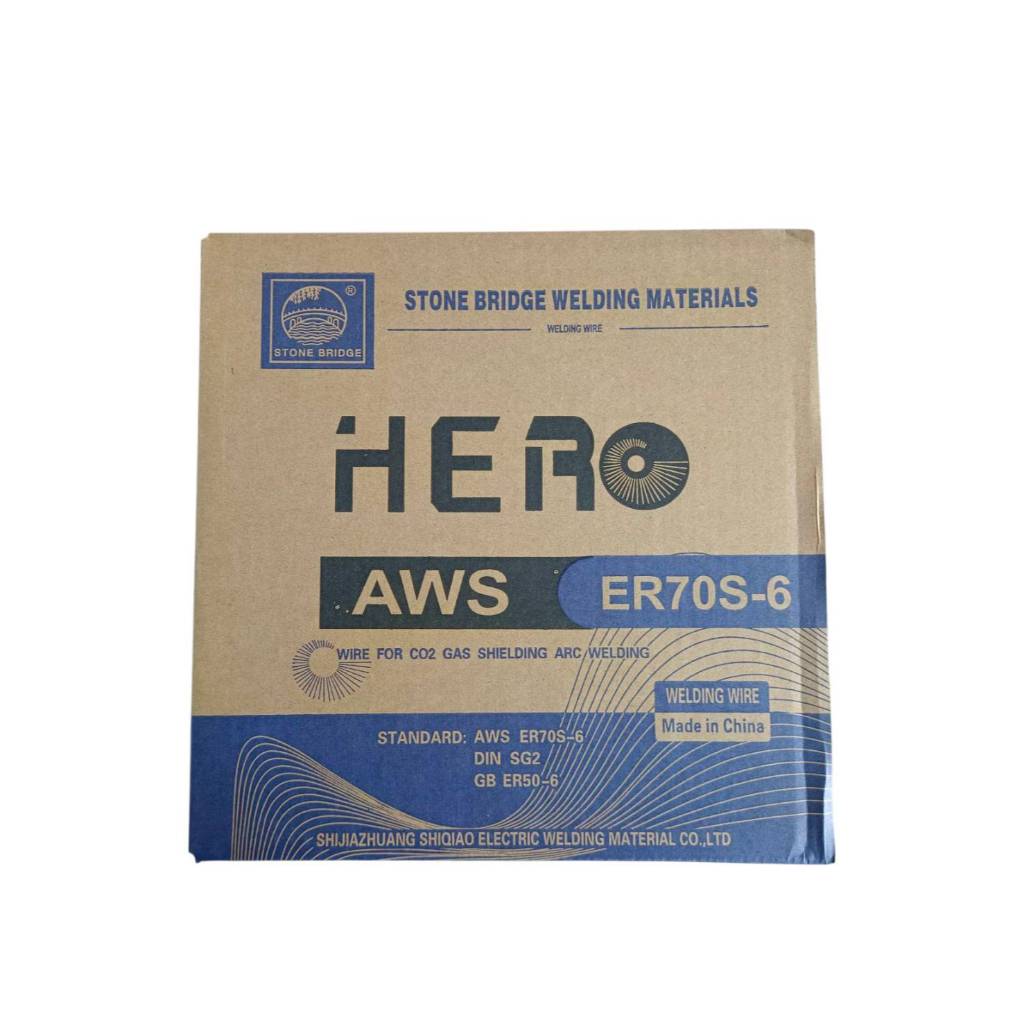 HERO *** 15 กก. ER70S-6*** ลวดเชื่อม MIG Co2 ER70S-6  15 กก. 0.8mm. (ใช้แก๊ส) ราคายกม้วน