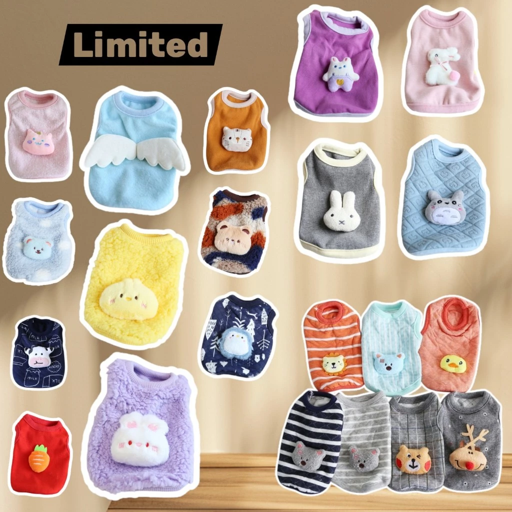 (SM01-1)ชุดสัตว์แรกคลอด ผ้าสำลี (*พร้อมส่งจากไทย!!) สำหรับลูกสัตว์เลี้ยงอายุ 1-2 เดือน ผ้าดีมาก ลายน่ารักมาก