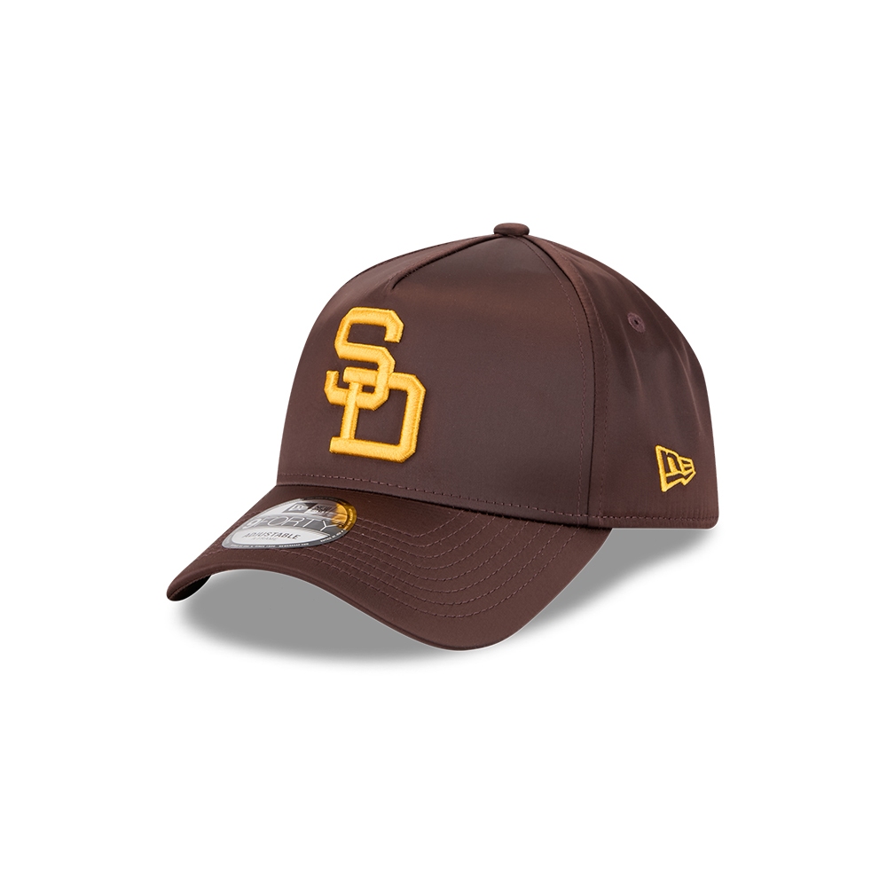 New Era หมวกรุ่น SAN DIEGO PADRES CO SATIN COOPERSTOWN BROWN 9FORTY A-FRAME CAP