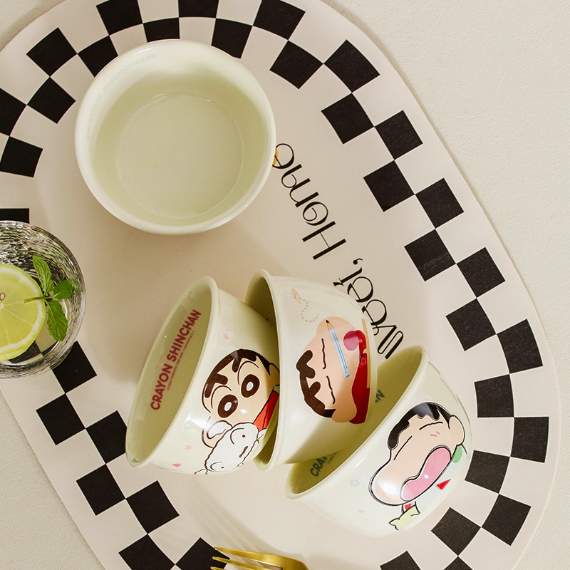 【ลิขสิทธิ์แท้】Crayon Shinchan ชามข้าว 4.7 นิ้ว 400ml | ชามเซรามิคสีครีม ลายน่ารัก 4 ลายให้เลือก ใช้ได้ทุกวัน - รูปที่ 4