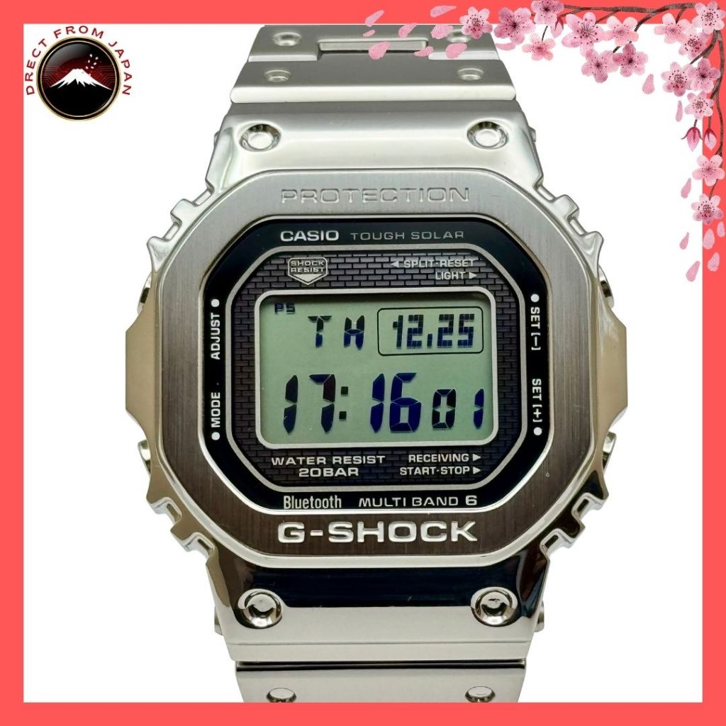 CASIO G-SHOCK GMW-B5000D-1JF Full Metal Solar Bluetooth Digital Silver พร้อมส่ง! ของแท้ 💯รุ่นยอดนิยม