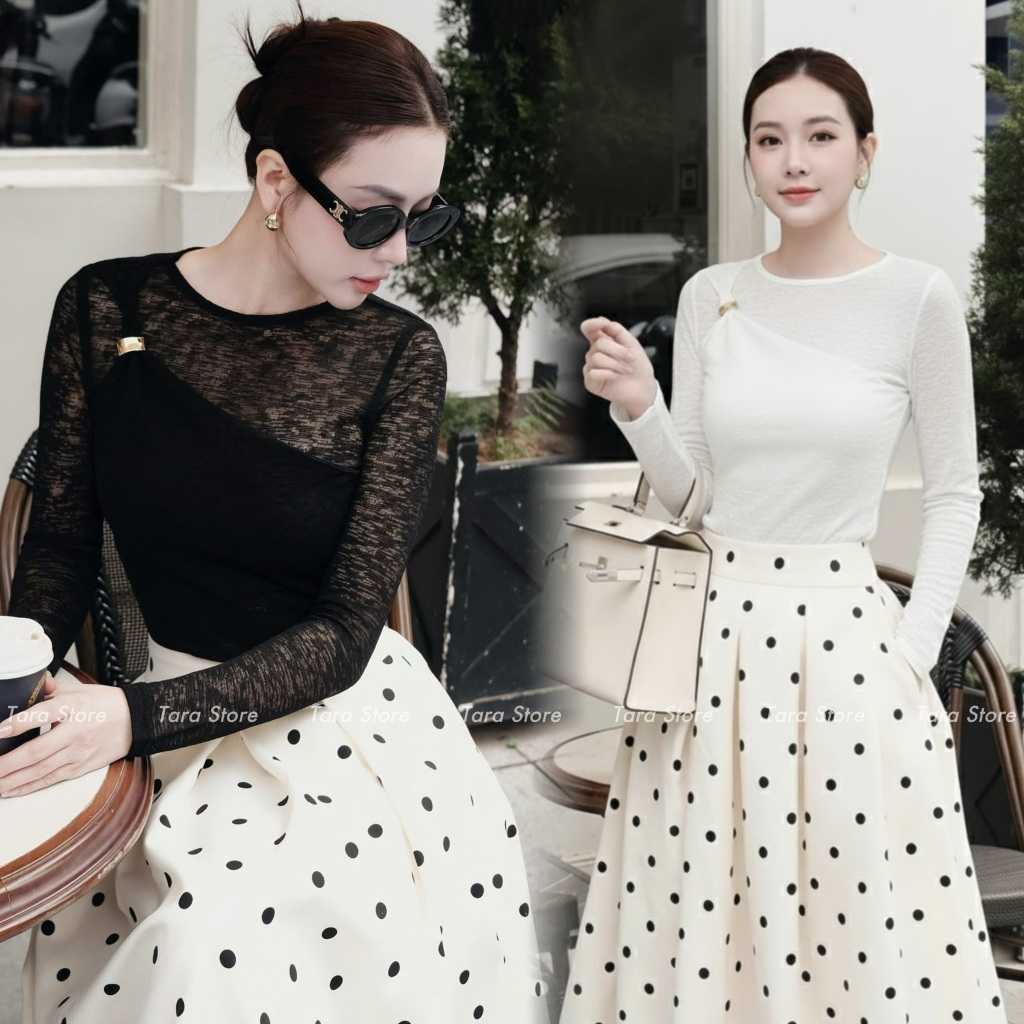 Tara Store ชุดเสื้อ+กระโปรง มีสไตล์ แมชได้กับทุกลุค #G525