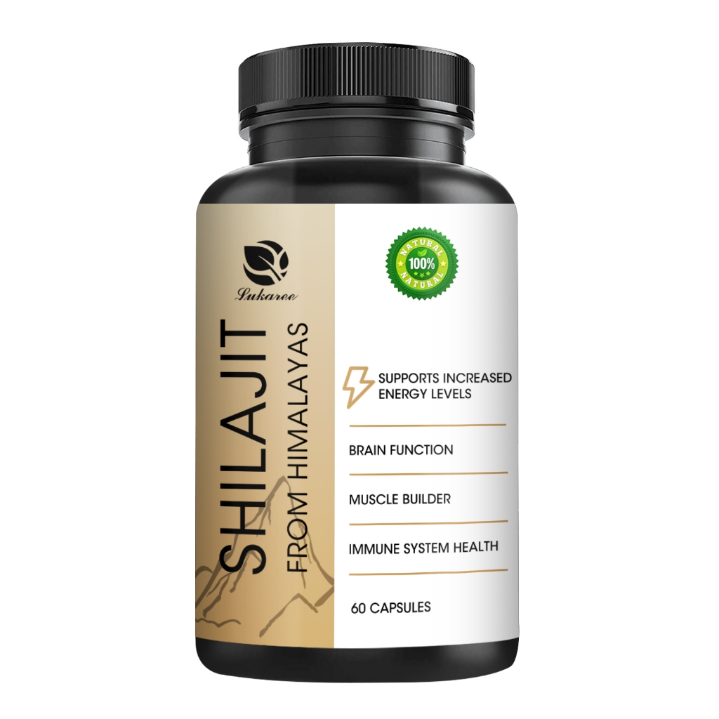 Lukaree Premium Himalayan Shilajit Capsules‌ - การรับรู้ของสมอง ภูมิคุ้มกัน พลังงาน สารต้านอนุมูลอิส