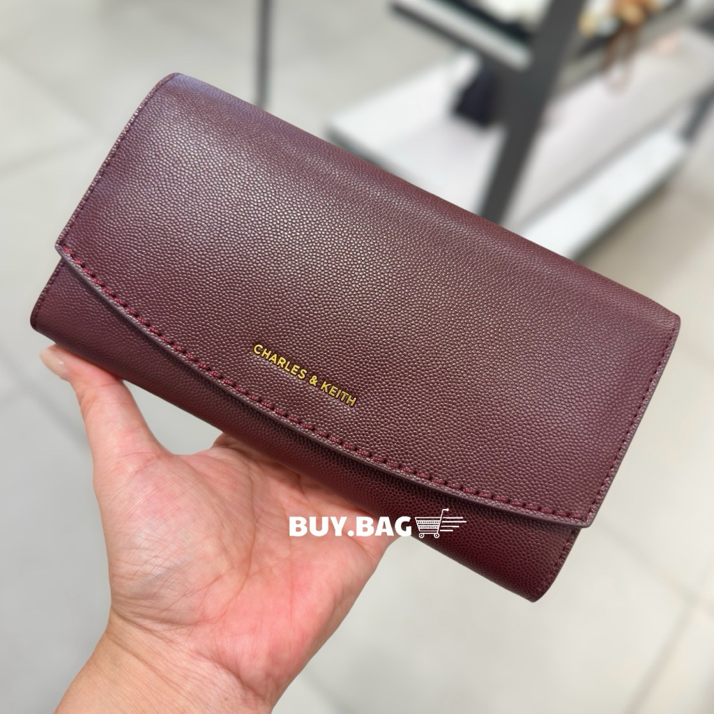 CHARLES & KEITH (ใช้โค้ดลด30% )CK6-10680947-3  size.XS กระเป๋าสตางค์ใบยาว ของแท้จากช็อป100%