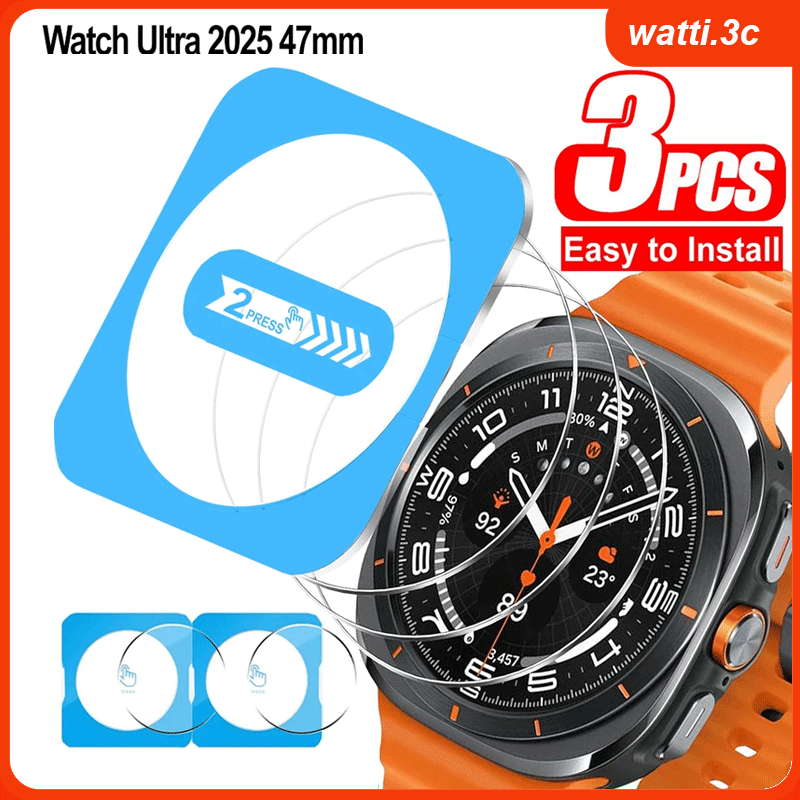 ฟิล์มกันรอยกระจกนิรภัยสำหรับ Samsung Galaxy Watch 8 ขนาด 40 44 มม. รุ่นคลาสสิก และ 46 มม. ติดตั้งอัตโนมัติ