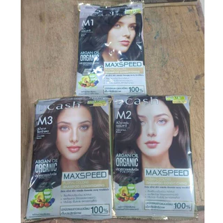 Dcash Max Speed Floral Color ดีแคช แม็กซ์ สปีด แชมพู /ครีม เปลี่ยนสีผม ปิดผมขาว สีผม ไม่มีแอมโมเนีย 40/70มล.