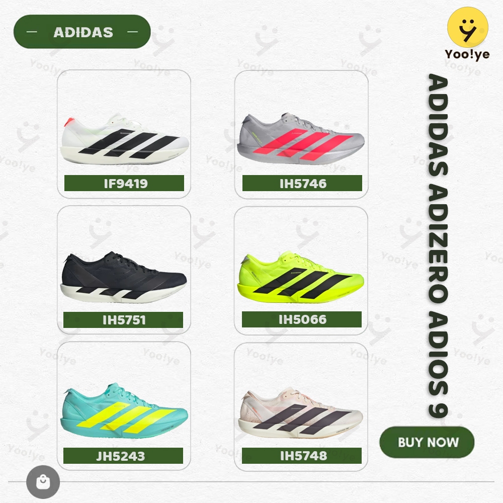 📌(🇰🇷 พรีออเดอร์)ของแท้💯 Adidas Adizero Adios 9 IH5746 IF9419 IH5751 IH5747 runningชายหญิง ของใหม่ รอ