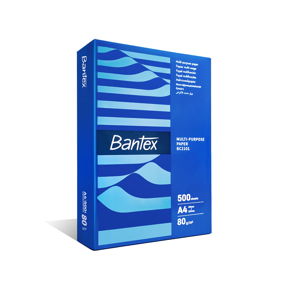 Bantex กระดาษ A4 หนา 80 แกรม 1รีม 5รีม กระดาษถ่ายเอกสาร จำนวน 500แผ่น คุณภาพดี ปริ้นสีชัด Copy Paper