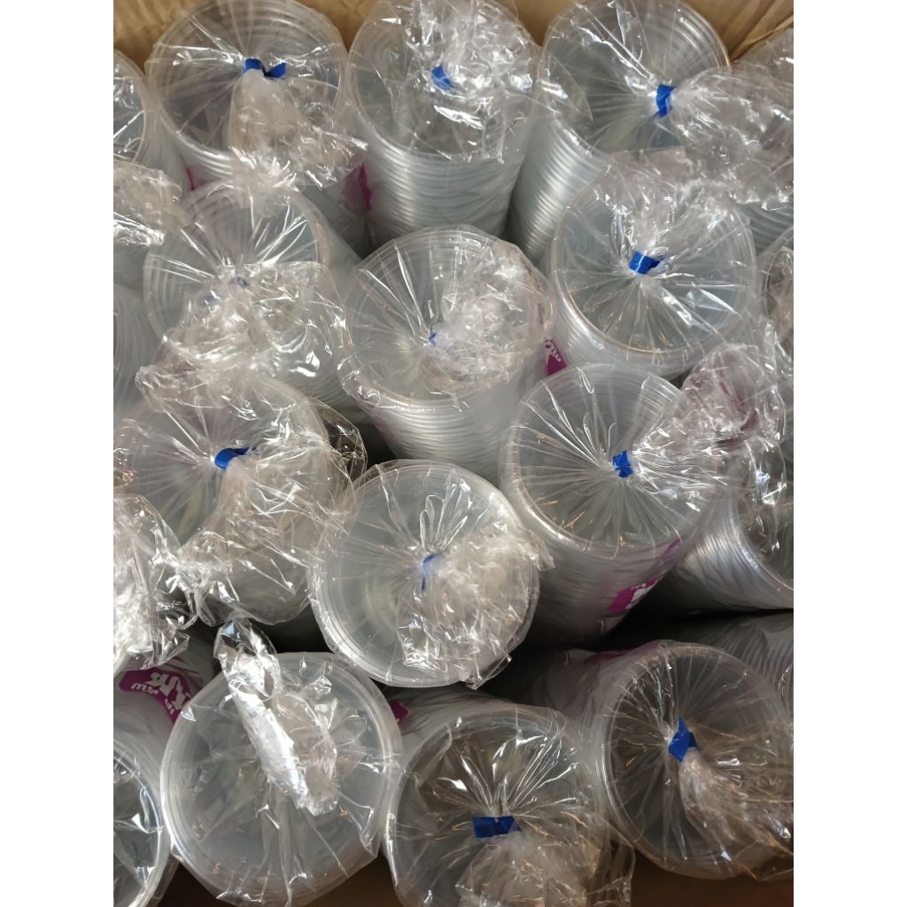 แก้ว PET KK ปาก 98 ไม่รวมฝา 16oz นื้อแข็ง แก้วใส : 50ใบ/แถว