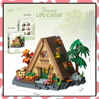 เลโก้บ้าน ตัวต่อนาโน 3D บ้านไม้ บ้านต้นซากุระ บ้านกังหันลม ขนาดเล็ก ของขวัญน่ารักๆ（ไม่มีไฟ）