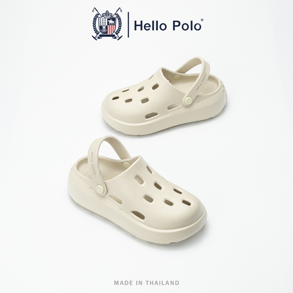 Hello Polo รองเท้าแตะผู้หญิง รองเท้าแตะชายหาด กันลื่น ทนต่อการสึกหรอ รองเท้าแตะล