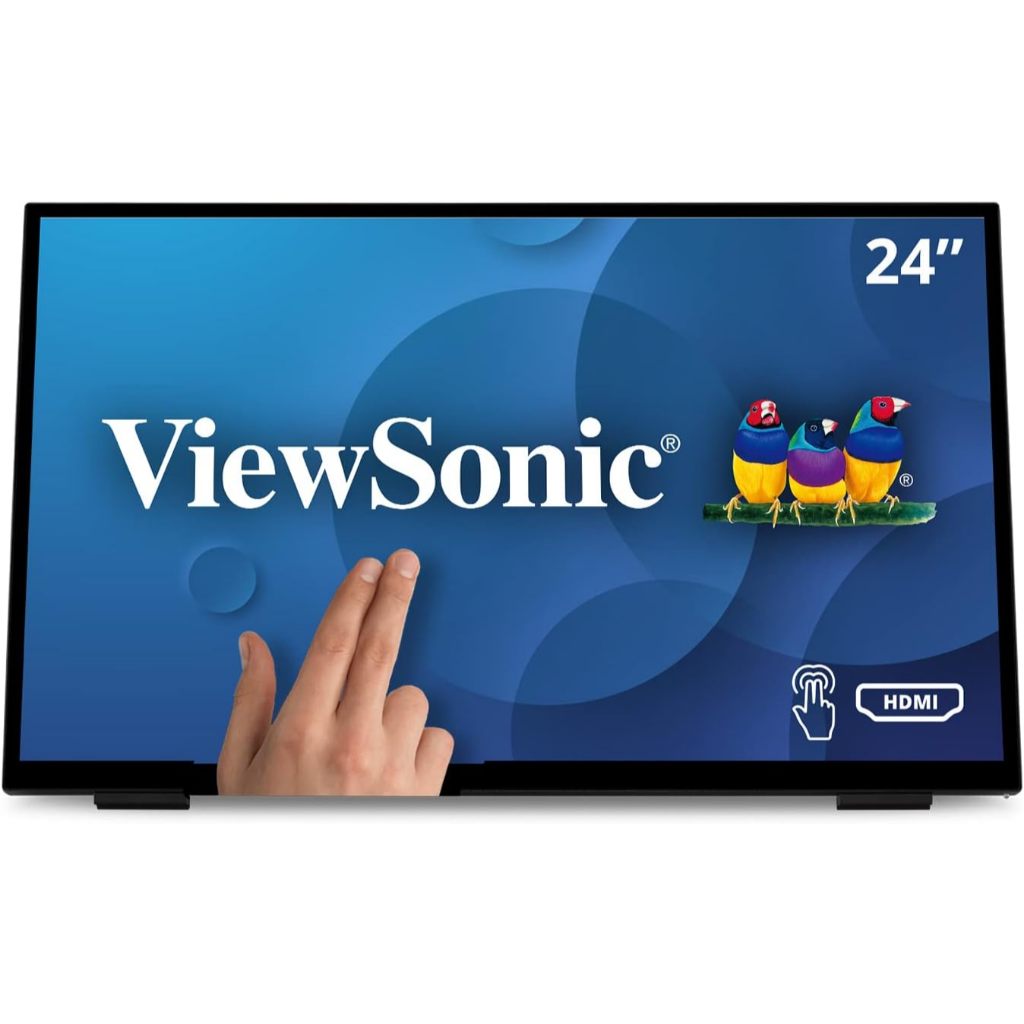 ViewSonic TD2465 24" FHD Touch Screen Monitor with 10 Points PCAP, Glove Touch, Pen clicks & Palm rejection technology