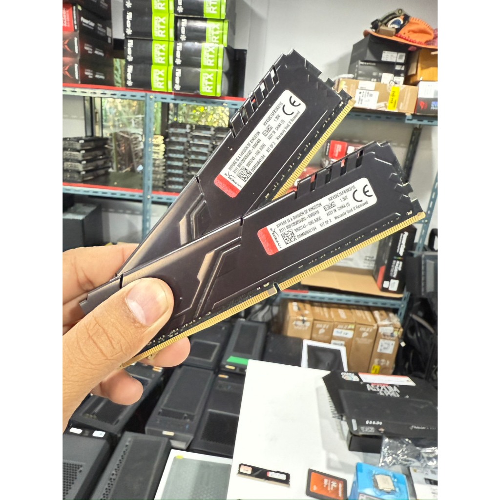แรม RAM DDR4/2666 KINGSTON HYPER-X FURY 16GB/32G คละบัส