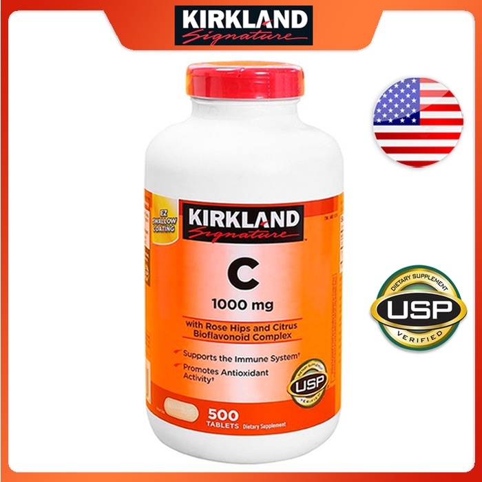 (Exp.10/2028)Kirkland VitaminC 1000 mg 500 Tablets วิตามินซี เคิร์กแลนด์ 500 เม็ด