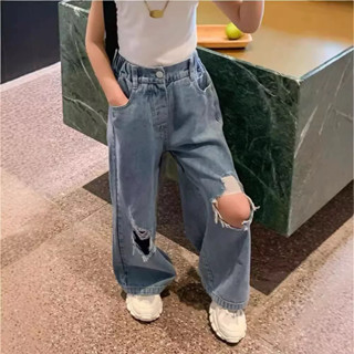 [Namsaii kids]🔥พร้อมส่ง🔥กางเกงยีนส์แท้ ชุดเด็กผู้หญิง กางเกง…