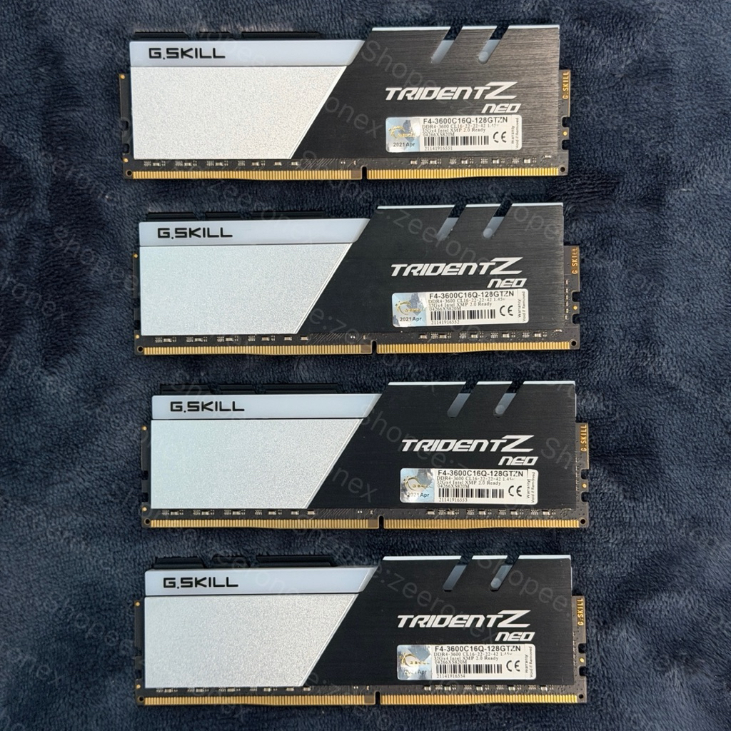 G.SKILL TRIDENT Z NEO 128GB (32GBx4) DDR4/3600 (F4-3600C16Q-128GTZN) RAM (หน่วยความจำ) แรม