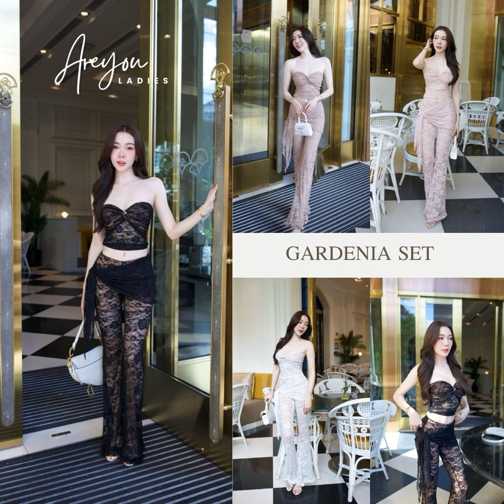 NO.594 Gardenia Set ชุดเซ็ตเกาะอกลูกไม้