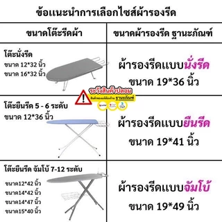 ผ้ารองรีด ถูกสุดๆ ผ้ารองรีดรุ่นเสริมฟองน้ำ สินค้าคุณภาพ ผลิตในประเทศไทย รหัส:IK (ฐานะภัณฑ์)