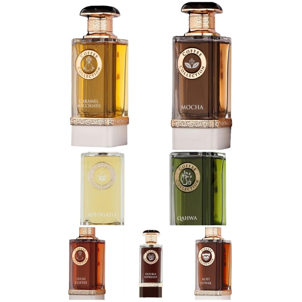 Fragrance World Caramel Macchiato, Qahwa, Irish Coffee, Double Espresso, Kopi Luwak, Mocha, Affogato