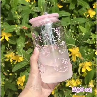 แก้วน้ำพกพา แก้วน้ำสุญญากาศ วัสดุTritan (พร้อมฝา+หลอด) 450ml-500ml ลายการ์ตูนน่ารัก พร้อมส่ง