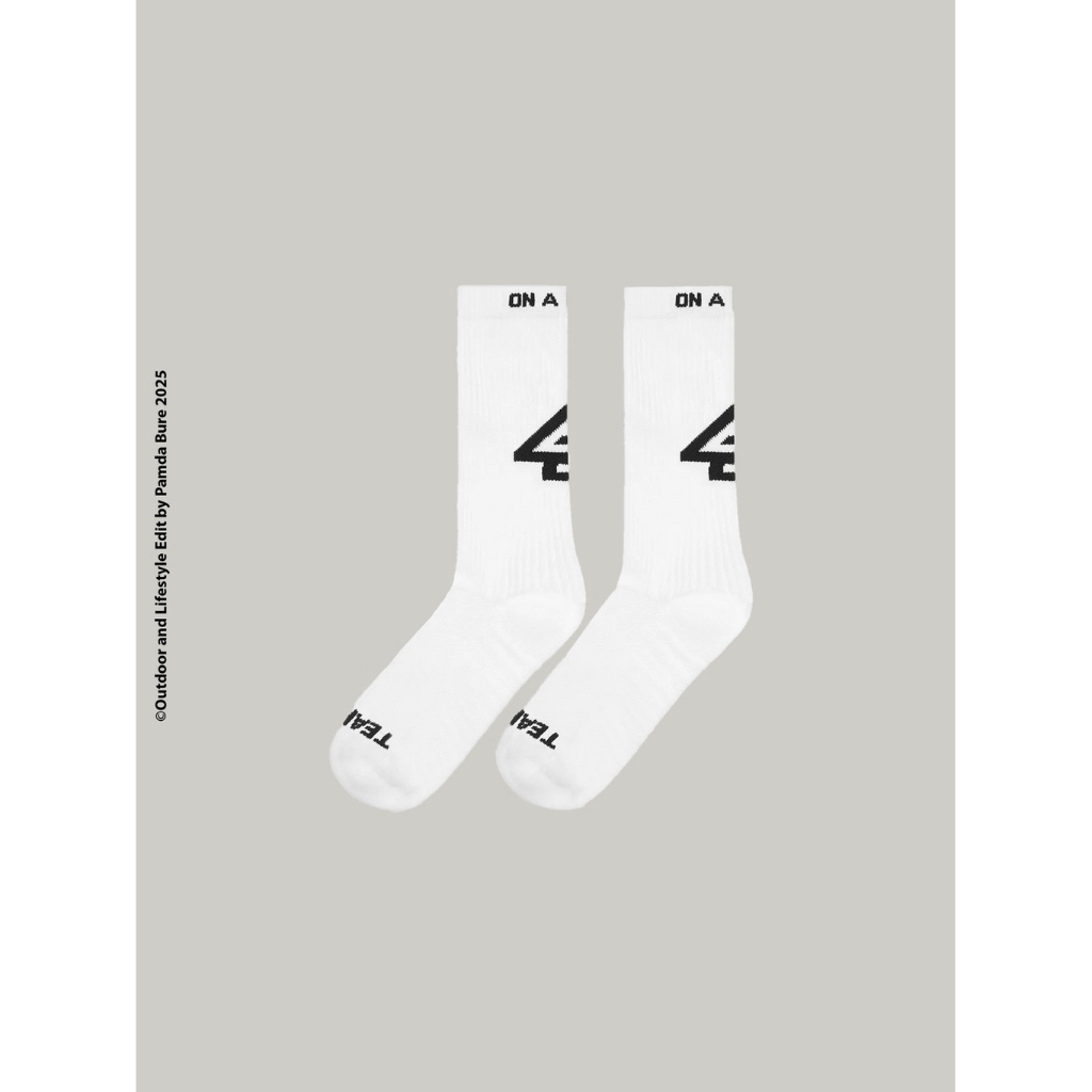 🚩พร้อมส่ง Represent 247 Logo Socks White (U)