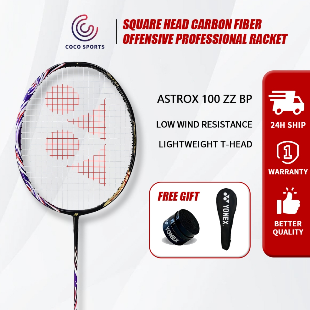ไม้แบดมินตัน Astrox 100zz BP สีม่วง น้ำหนัก 4UG5 ความยาว 678mm+3mm แถมฟรี สายรัดและของแถม ผลิตในญี่ป
