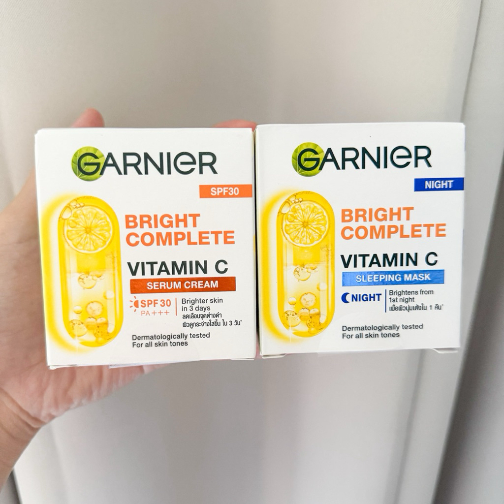 การ์นิเย่ ไลท์ คอมพลีท เดย์ครีม SPF30 ไนท์ครีม Garnier bright light กานิเย่
