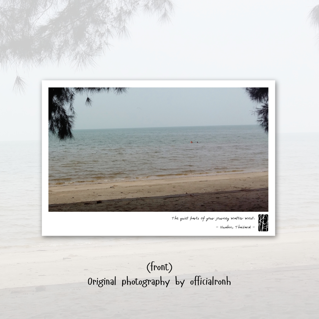 โปสการ์ด วิวทะเลหัวหิน พร้อมคำคมฮีลใจ ขนาด 4x6 นิ้ว (A9X2L7QK3B) | officialronh
