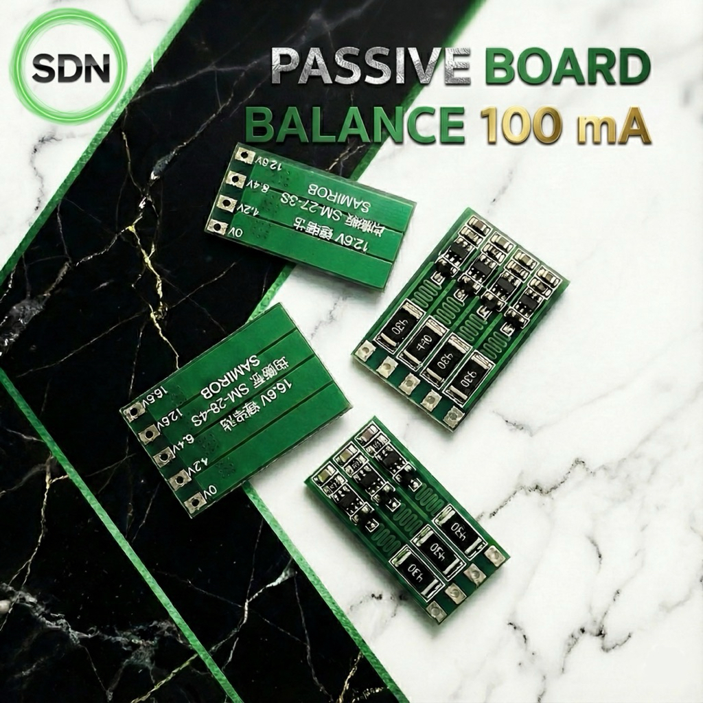 บอร์ดปรับสมดุล Passive Balancer 100 mA/60mA แบตเตอรี่ลิเธียมไอออน โพลิเมอร์ และฟอสเฟส 2S-4S