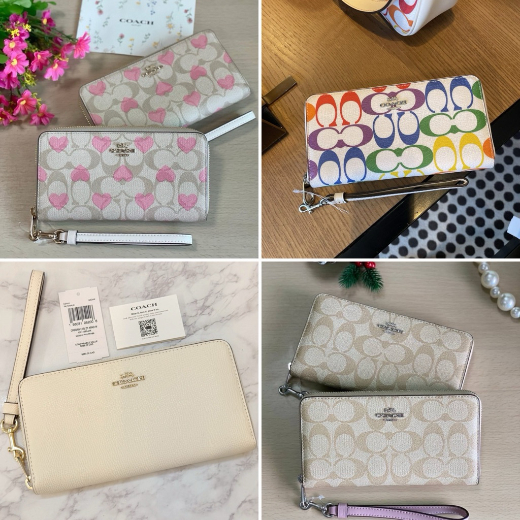 👑ผ่อน 0%👑 กระเป๋าสตางค์ ซิปรอบ C3441 LONG ZIP AROUND WALLET c4452 cq147