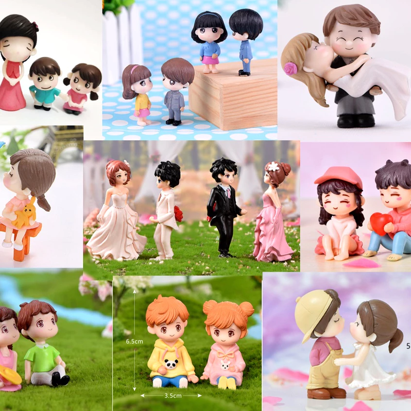 ตุ๊กตาคู่รัก ตุ๊กตาบ่าวสาว ครอบครัวจิ๋ว เค้กแต่งงาน ร้านไทยพร้อมส่ง สีสวยวางบนเค้กได้ ส่งไวได้เร็ว