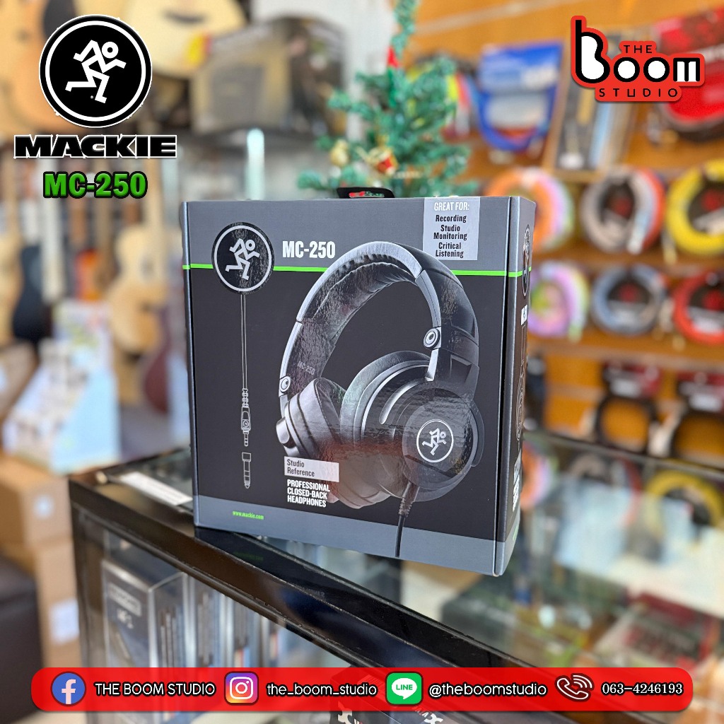 Mackie MC-250 หูฟังมอนิเตอร์ Studio Monitor Headphones ฟรีหัวแปลงแจ็ค กระเป๋า ประกันศูนย์ THE BOOM STUDIO