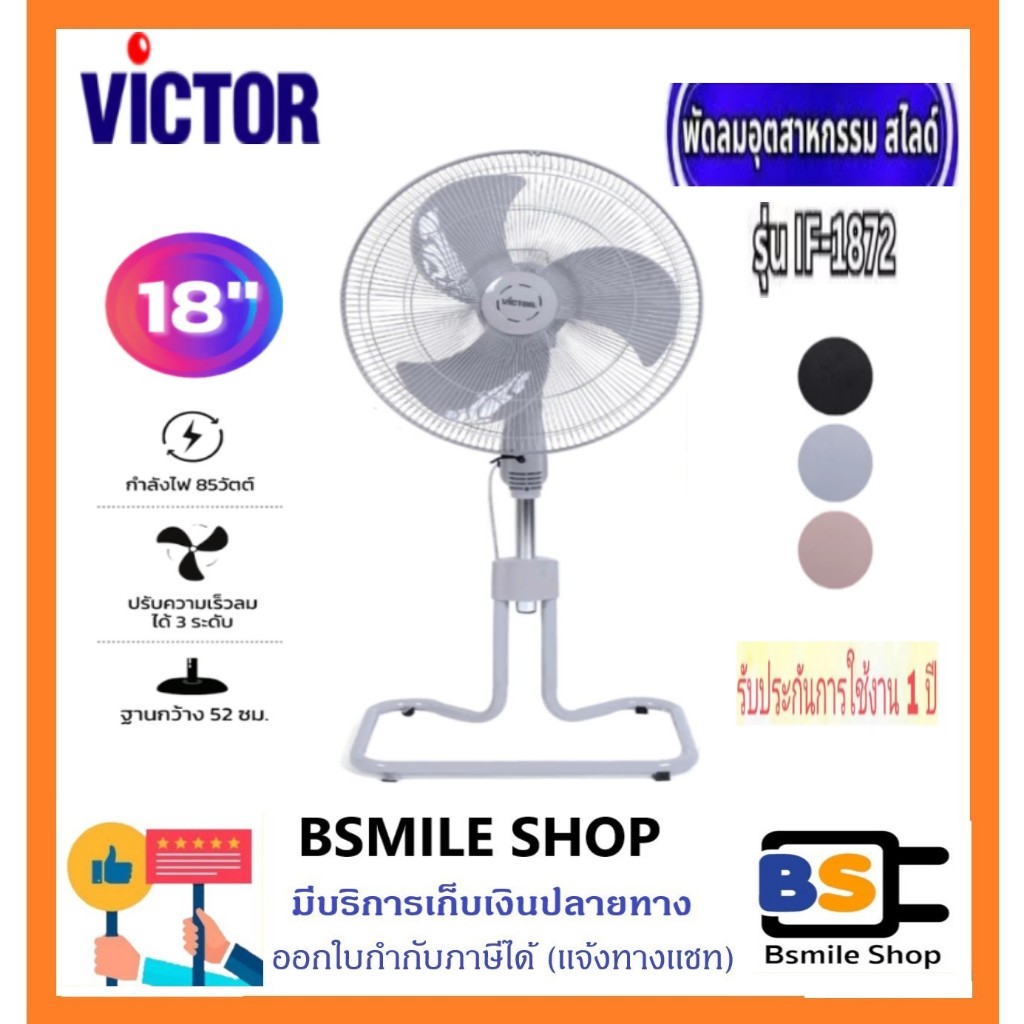 VICTOR พัดลมอุตสาหกรรม 18 นิ้ว IF-1872 มาแทน IF-1861