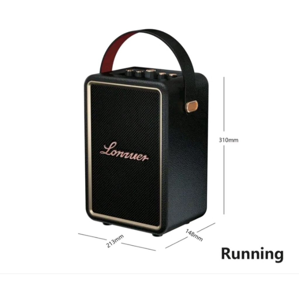 ลำโพง lonzuer by easy and perfect รุ่น running สีดำ กำลังขับ100วัตต์