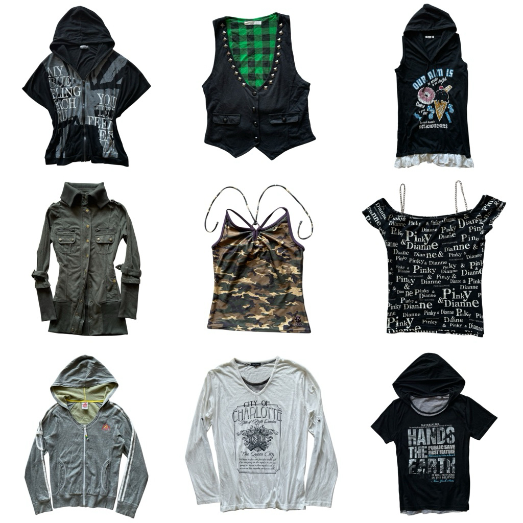 (up28dec)เสื้อ y2k bbt punk มือสอง รวมงานเท่แซ่บๆน่ารัก post2