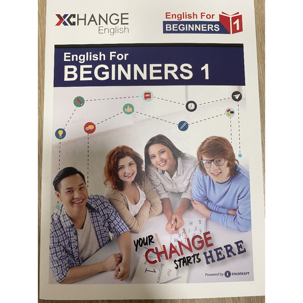 XCHANGE English หนังสือ English For Beginners 1 (Enconcept) ปูพื้นฐานภาษาอังกฤษ เริ่มต้นจากศูนย์