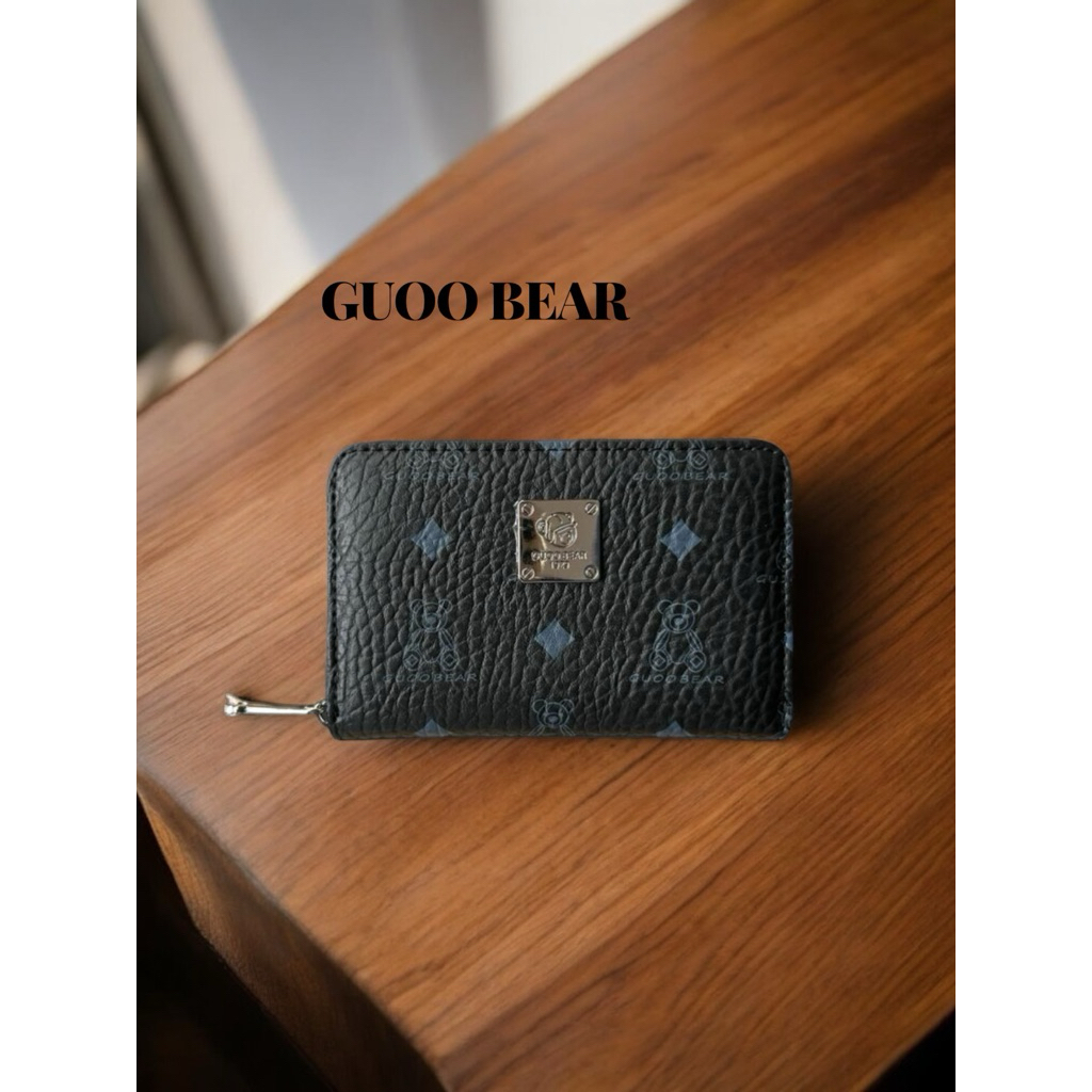 GUOO BEAR กระเป๋าสตางค์ ใบกลาง ซิปรอบ 5.5x3.5” พร้อมถุงแบรนด์แท้