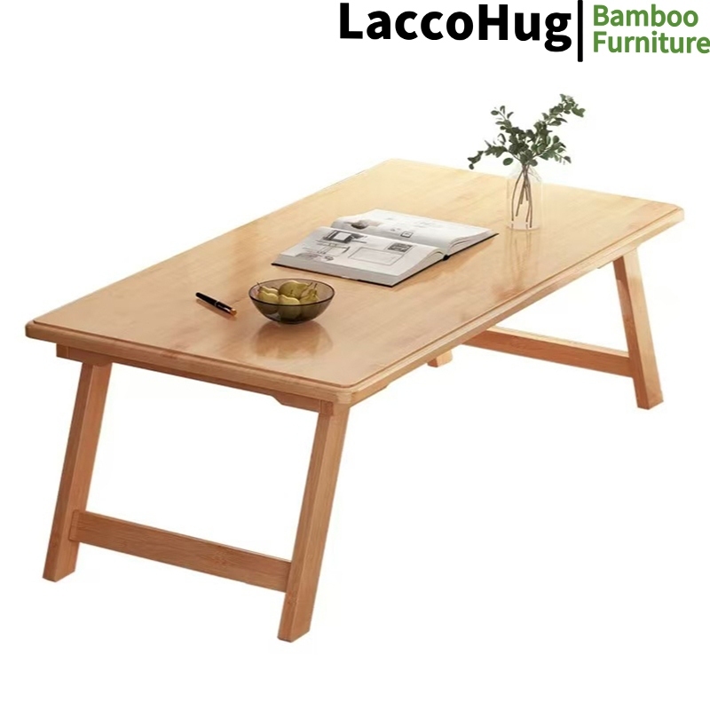 🔥โต๊ะญี่ปุ่น แข็งแรง พับได้ ทนทาน ประหยัดพื้นที่ ทำโดยไม้ไผ่ธรรมชาติ โต๊ะวางของอเนกประสงค์