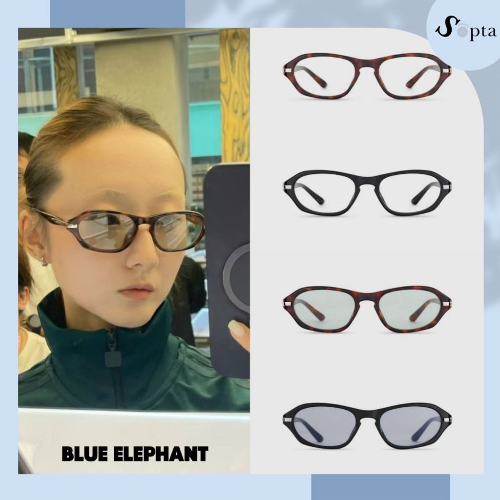 (พร้อมส่ง ไม่ต้องรอพรี🇰🇷) แว่นตา แว่น Blue elephant รุ่น SASHA , SASHA S แว่นกรองแสง แว่นกันแดด
