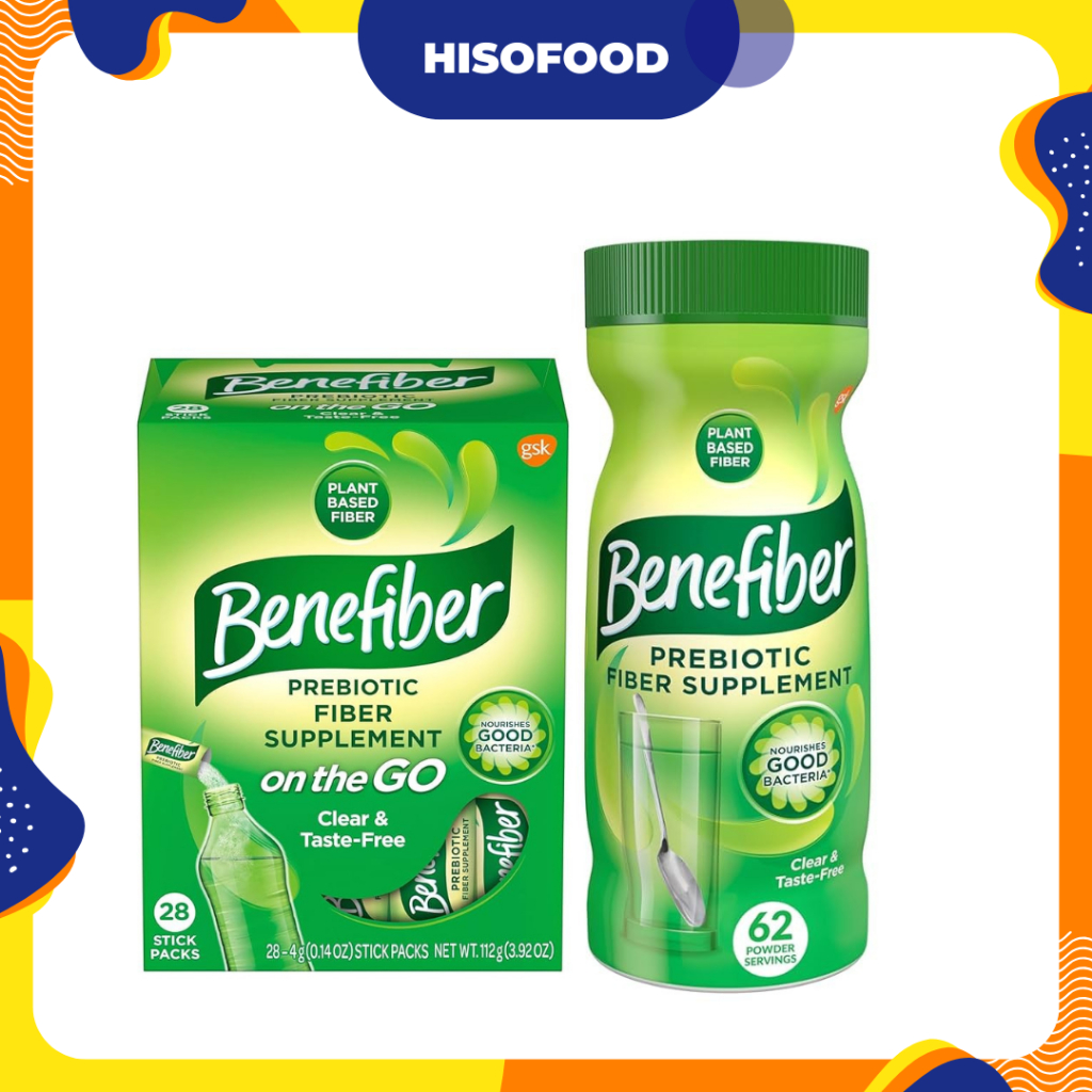 ไฟเบอร์+พรีไบโอติกส์ ชนิดผง ชง ปรับสมดุลระบบขับถ่ายทาน 62วัน Benefiber Daily Prebiotic Fiber Powder for Digestive Health