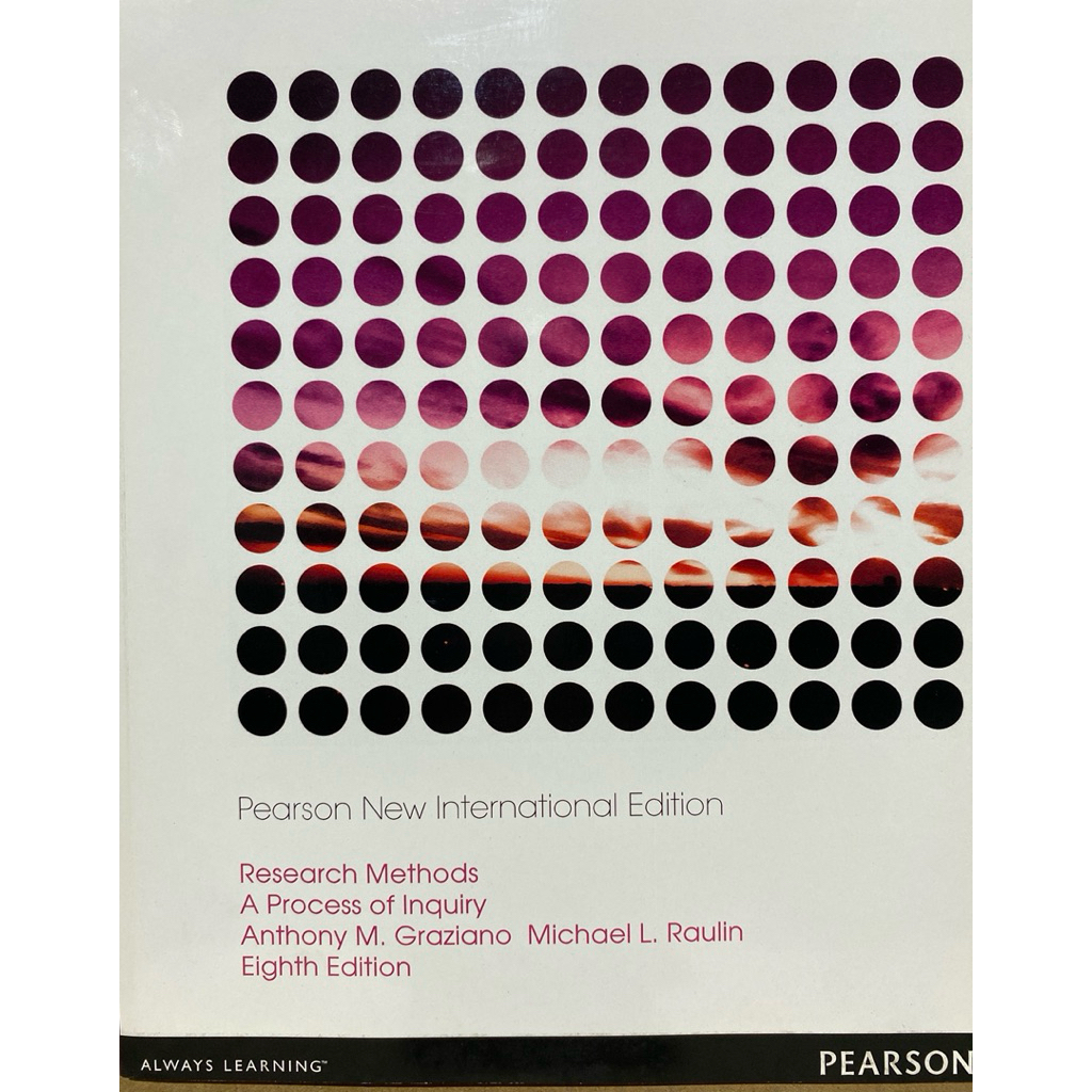 9781292042169 RESEARCH METHODS: A PROCESS OF INQUIRY (PNIE)
