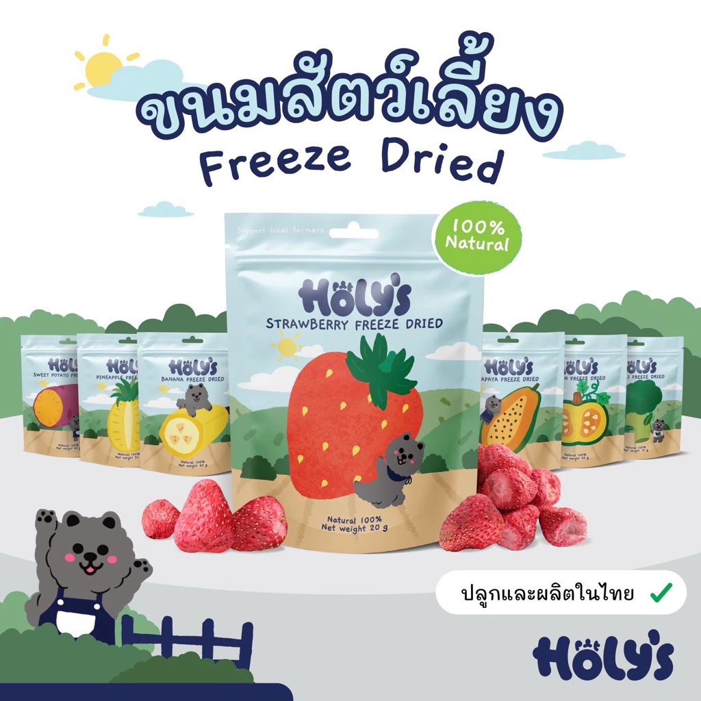 Holy's-ขนมฟรีซดรายสำหรับสัตว์เลี้ยง