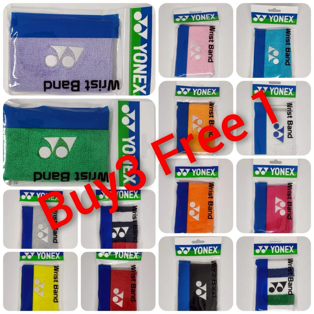 โปร! ซื้อ3 แถม1 ผ้ารัดข้อมือ กีฬา หนานุ่ม Yonex โยเนก